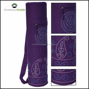 Bolsa de yoga con borde de Sari superventas, proveedor indio de lona para esterilla de yoga, la mejor opción para entusiastas del fitness - Product Image 4