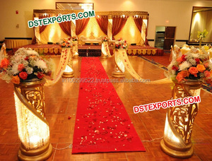 Décoration de scène élégante moderne musulmane indienne mariage en fibre de verre taille personnalisée - Product Image 5