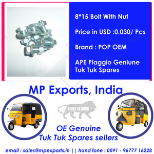 Pièces détachées Tuk Tuk 8*15 Boulon et écrou pour Ape Piaggio - Product Image 4
