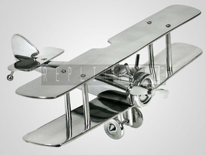 เครื่องบินสองใบอลูมิเนียมโลหะขนาดเล็กเครื่องบินรุ่นเครื่องบินโลหะผสมหล่อสําหรับเป็นของขวัญและของสะสม - Product Image 2