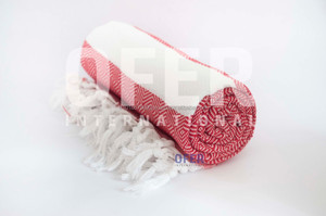 Diamond Model Pestemal Turkish <b>Towels</b>, Peshtemal, <b>Hamam</b> <b>Towels</b> Wholesale Blanket - Red Classic Collection - Product Image 2