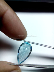 Verre synthétique Topaze bleu ciel Pierre de coupe normale - Product Image 3