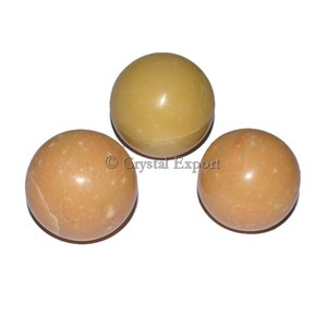 Sphères de pierres précieuses en calcite orange Guérison pierre reiki décor à la maison - Product Image 1
