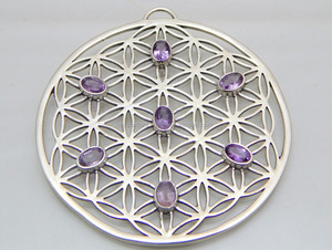 Pendentif de mariage classique en argent Sterling 925 pour femmes attrayant améthyste Quartz pierres précieuses pendentifs et breloques de mode - Product Image 2