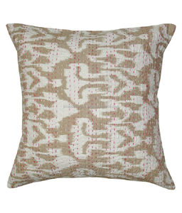 Decorative Ikat Kantha <b>Cushion</b> Cover Ikat Kantha Pillow Cover - Product Image 4