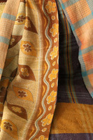 Mantas Balajee Vintage Gudri Kantha al por mayor, reversibles, bordadas, recicladas, colchas indias hechas a mano con patchwork.