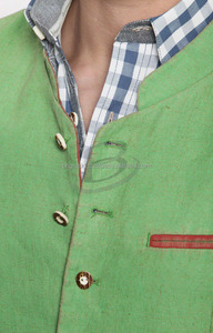 Trachten Chalecos y chaleco Chaleco Bávaro en tela vaquera (Bavaria Oktoberfest Vestcoat) Chaleco personalizado - Product Image 2