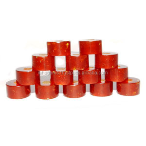 14x8x4.5mm Smooth Tyre <b>Beads</b> Synthetic Amber Gemstone Big Hole <b>Beads</b> IG0097 - Product Image 2