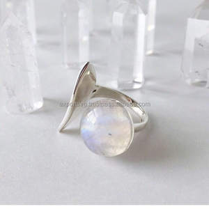 Nouvelle arrivée 925 Sterling Silver Rainbow Moonstone Ring Classic Trendy Perfect Wedding or Anniversary Gift for Her Bulk Supply - Product Image 2