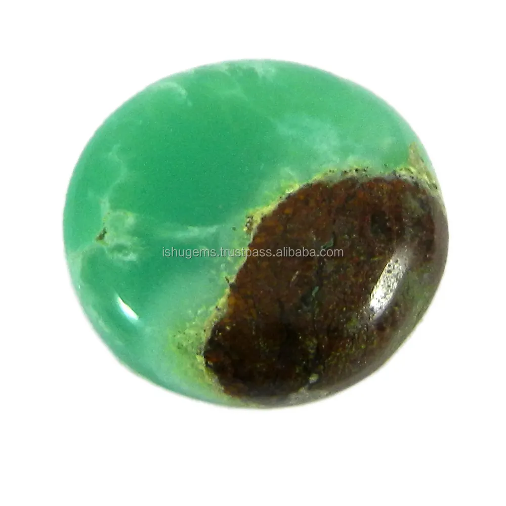 Chrysoprase Jasper 3.65gmsラウンドカボション20mmルースジェムストーンジュエリーIG1381