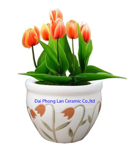 Grossistes saigon à la main d'intérieur en céramique pot de fleur émaillé - Product Image 2