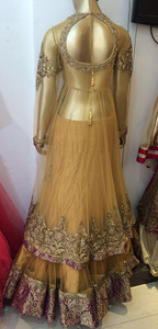 Robe de soirée de style musulman pour mariée, vêtements lourds en coton et georgette, costumes de pelouse pakistanaise, costumes pataila punk jabs - Product Image 4