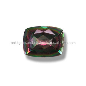 Pietre preziose di <span class=keywords><strong>topazio</strong></span> mistico taglio cuscino sfaccettate, <span class=keywords><strong>colore</strong></span> arcobaleno, per creazione gioielli, fornitore all'ingrosso, esportatore dall'India - Product Image 1