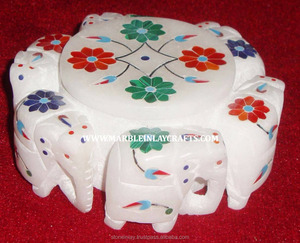 Marble Inlay Decorative Box Handmade - Product Image 1