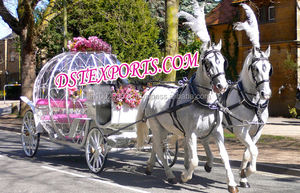 Carruaje de caballos de Cenicienta para boda, último diseño romántico de carruaje de Cenicienta, novedad - Product Image 6