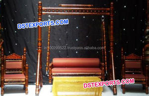Indians Wedding Decorated <b>Swing</b> Indians Wedding Designer <b>Swing</b> Wedding New Silver Sankheda <b>Swing</b> Stage Wholesale Australia - Product Image 3