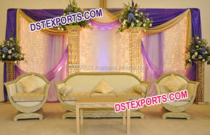 Conjunto de sofás modernos de cuero para boda, conjunto de sofás de dos plazas - Product Image 3