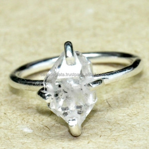 Harkimar cuarzo 925 plata esterlina anillo barato fusión bonito anillo precioso anillo venta al por mayor Fabricación de joyería por Casa De Plata - Product Image 2