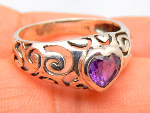 Anillo de Bodas de piedras preciosas de cuarzo amatista de Plata de Ley 925 para mujer certificado CMA - Product Image 4