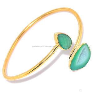 กำไลปรับได้,อัญมณีสเตอร์ลิงชุบทองและโมราดรูซี่อัญมณี - Product Image 3