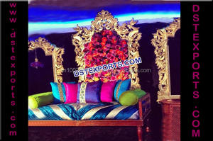 ฉากหลังงานแต่งงานอินเดียทำจากไฟเบอร์กลาสรูปพระจันทร์ - สีและขนาดที่ปรับแต่งได้ สไตล์โมเดิร์น สวยงาม สำหรับเวทีและแผงแกะสลัก - Product Image 3