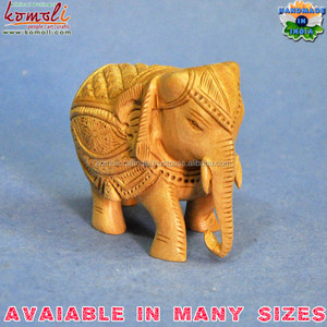 Indian Hand Carved Wooden Elephant Unique <b>Wedding</b> Favor, Handmade Souvenir & Decorative <b>Keepsake</b> for Guests and Home Decor - Product Image 2