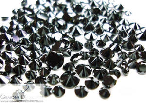 Diamantes sueltos de corte brillante redondos negros de la mejor calidad natural para todo el precio de venta, diamantes negros directos de fabricación - Product Image 2
