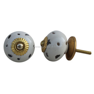 Boutons de porte crème décoratifs en gros faits à la main poignées et boutons de meubles CK-1056 nouveau design - Product Image 3