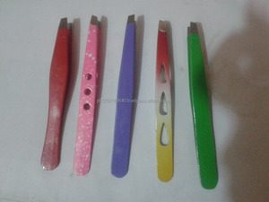 PRIX DE VENTE ENTIER Offre Spéciale PROFESSIONNEL LIVRAISON GRATUITE MEILLEURE QUALITÉ DIFFÉRENTES FORMES Pincettes à sourcils en acier inoxydable colorées. - Product Image 6