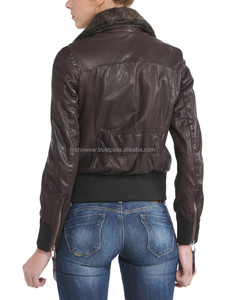 Veste en cuir denim colorée pour femmes de qualité supérieure Vêtements d'extérieur élégants et confortables pour l'automne et l'hiver - Product Image 2