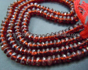 Cuentas de Gema Natural granate, redondas, facetadas, sueltas, para fabricación de joyas, collar - Product Image 3