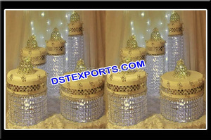 مذهلة كريستال كعكة الزفاف الزفاف الجميلة كريستال مثبت الكعك الزفاف الكريستال زخرفة قطع مركزية - Product Image 5