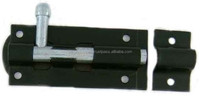 OMG Industries Boulon de tour coulissante de haute qualité en acier inoxydable Serrure à barillet en fonte Finition noire