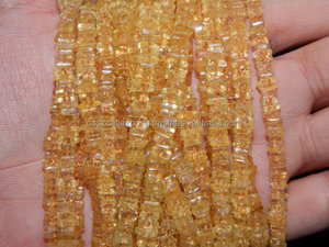 Pierres précieuses en Citrine naturelle, 5x6mm, perles de Heishi, qualité supérieure, prix en gros - Product Image 5