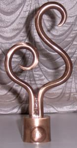 OMG Industries Antique Brass Hinged <b>Tension</b> Twist Finial for Christmas Window <b>Curtain</b> Rod End <b>Curtain</b> <b>Poles</b> Tracks Accessories - Product Image 4