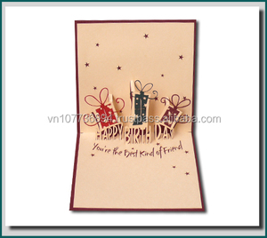 กล่องของขวัญ3D การ์ดป็อปอัพหัตถกรรมศิลปะกระดาษทำในเวียดนามตัวเลือกที่ดีที่สุดยอดนิยมสินค้าขายดีของขวัญและงานฝีมือขายดี - Product Image 3