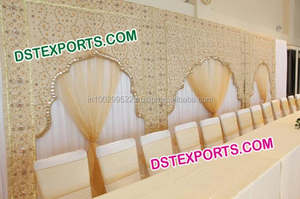 Wedding Sangeet <b>Embroidered</b> Backdrop Different Design Wedding Velvet Backdrop Beautiful Wedding Velvet Backdrop <b>Curtains</b> - Product Image 2