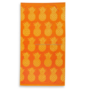 Fruit Print 100% Cotton Woven Modern Eco-friendly Quick-Dry Luxury All-Season Beach Towel Customized Colors OEM Good Quality