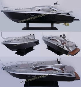 Acacia Wood <b>Sunseeker</b> Predator 64 Yacht <b>Model</b> with Display Stand-Handcrafted Customized Design Office Decor Gift - Product Image 1