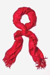 ผ้าพันคอ Pashmina Viscose สีชมพูกุหลาบผ้าคลุมไหล่สไตล์เรียบ