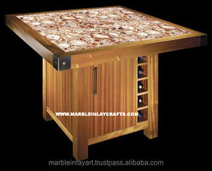 Dessus de table en pierre de bois pétrifié - Product Image 1