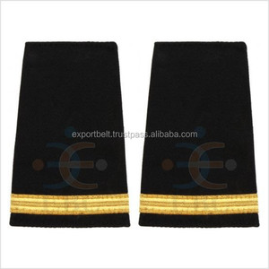 Une barre Epaulettes Stagiaire Pilote 3/8 Wide Stripes Airways French Bullion Mylar Braid OEM Pilote Epaulettes 1/2/3/4 Or Argent Rangs - Product Image 1