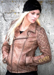 Veste en cuir de peau de mouton légère et élégante pour femmes finition à la cire respirante vêtements d'extérieur chauffants d'hiver pour la mode d'automne - Product Image 5