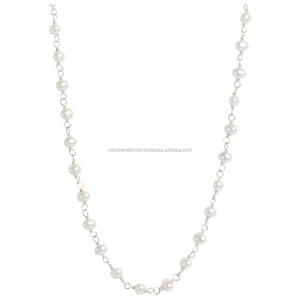 Collar de cadena de cuentas de piedras preciosas de perlas naturales Colección de collares de perlas Premium - Product Image 2