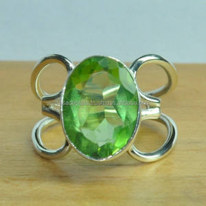 แหวนพลอยเพอริโดสำหรับตัดวงรี925แหวนประดับเรือนเงินสเตอร์ลิงแหวนเคลือบเงินสำหรับปาร์ตี้ของขวัญแต่งงาน - Product Image 1