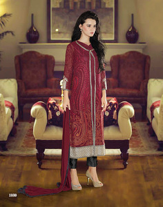 Vestido largo de narkali broided con dupatta, traje largo - Product Image 3