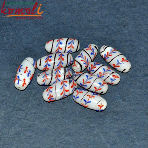 Lampworking Murano สไตล์ลูกปัดแก้วแฮนด์เมดรูปไข่ราคาถูก-การออกแบบที่กำหนดเองหลายสี - Product Image 5