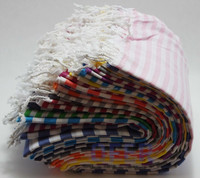 Serviette de plage turque Peshtemal 100% coton Fouta. Hammam Aegean Peshtemal carré à séchage rapide pour l'été, provenant de Turquie