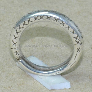 Anillo de forma redonda única de Plata de Ley 925, joyería fina Unisex de moda clásica, nuevo diseño con chapado en plata - Product Image 2