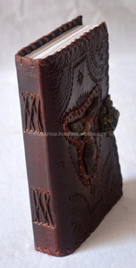 วารสารหนังแฮนด์เมดแนววินเทจสมุดไดอารี่แบบติดด้านข้างพร้อมตะขอเกี่ยวขอบสำหรับเป็นของขวัญ - Product Image 3